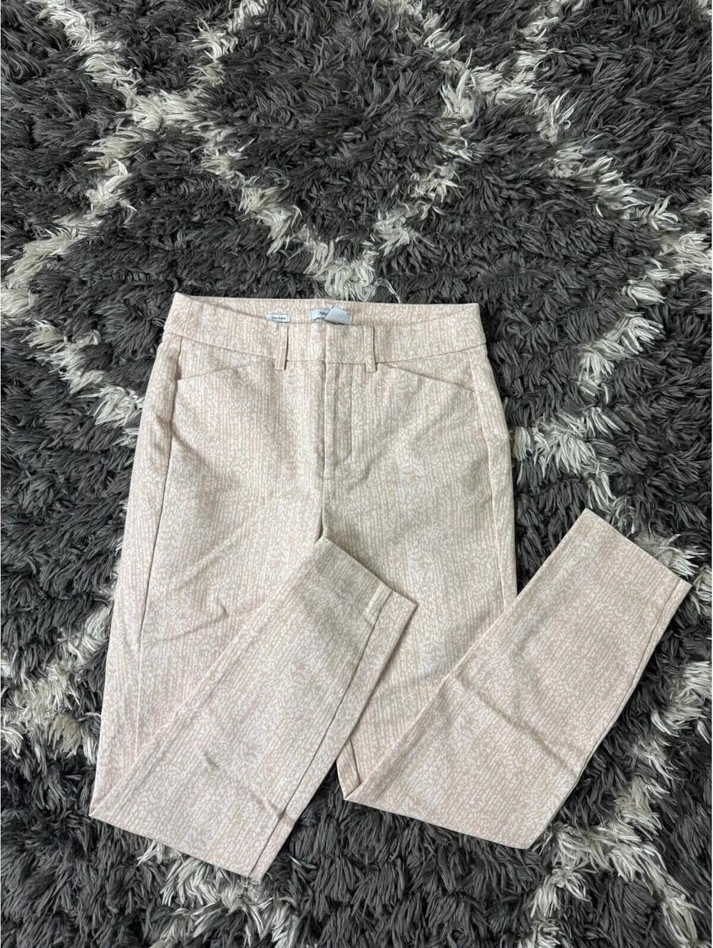 Nine West Slim Ankle Pants Women’s Size 2 Pink White